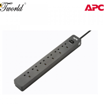 APC SurgeArrest Essential Surge Protector, 6x Outlets - 2M (PME6B-UK)
