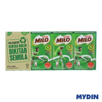 *#Milo Active Chocolate Malt Drink (125ml x 4)