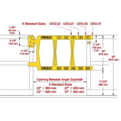 INTREPID (USA) UDG37 Universal Double Bar PU Self-Closing Safety Gates, 37
