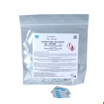 Hach 1407699 DPD Total Chlorine Reagent Powder Pillows, 5 mL, pk 100