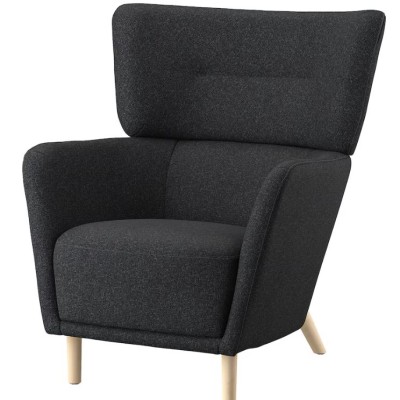 *IKEA OSKARSHAMN Wing chair, Gunnared black-grey