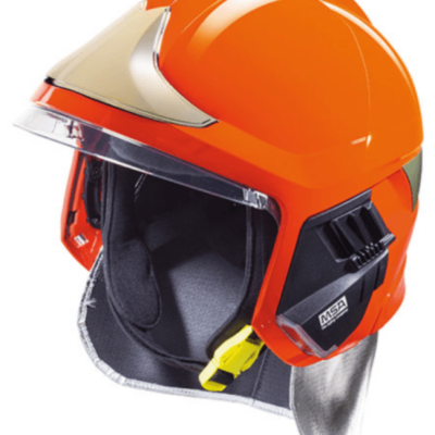 MSA GALLET F1 XF Fire Fighting Helmet, Fluorescent Orange