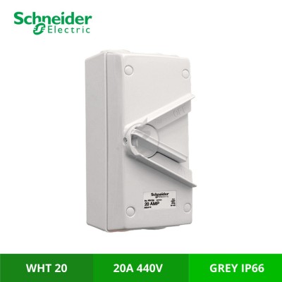 SCHNEIDER KAVACHA WHT 20A 440V 3 POLE ISOLATOR SWITCH IP66