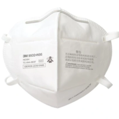 3M 9502+ N95 Vertical flat-fold design, adjustable noseclip for secure seal (50 pcs box)