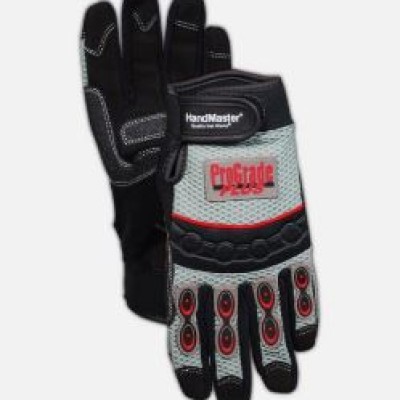 MAGID MECH107M Hand Master Mechanics Gloves with PVC Palm, 2XL, Black, Medium