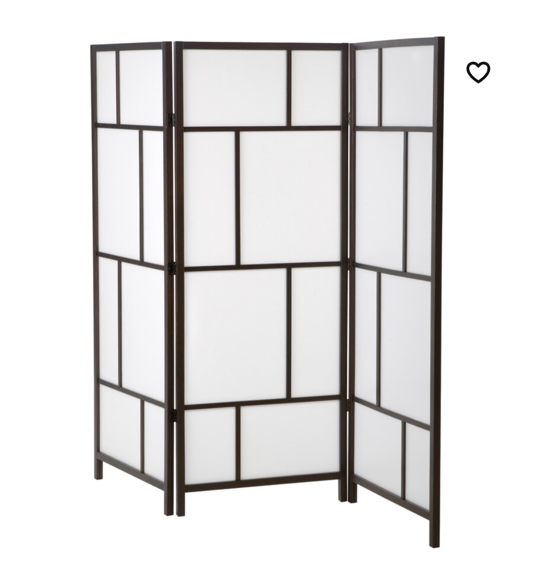 IKEA RISÖR Room divider, white      /      black, 216x185 cm