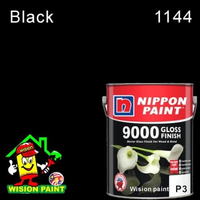 1144 black ( 5L ) 9000 GLOSS FINISH NIPPON PAINT WOOD AND METAL