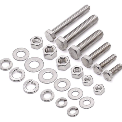 M12 X 75MM LG. HEX. HEAD BOLT C W NUT & WASHERS, CS (FULL THREADED)