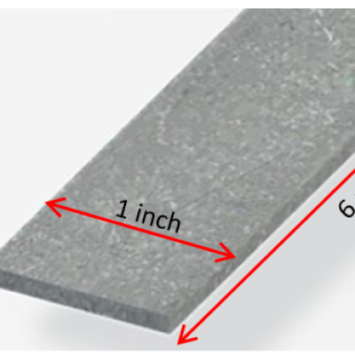 *MILD STEEL FLAT BAR 1" X 3MM X 6M(L)