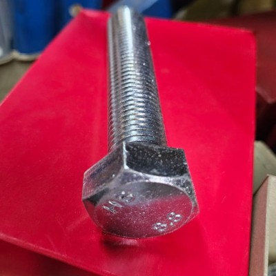 M24 X 160MM LG. HEX. HEAD BOLT C W NUT & WASHERS, CS (FULLY THREADED)