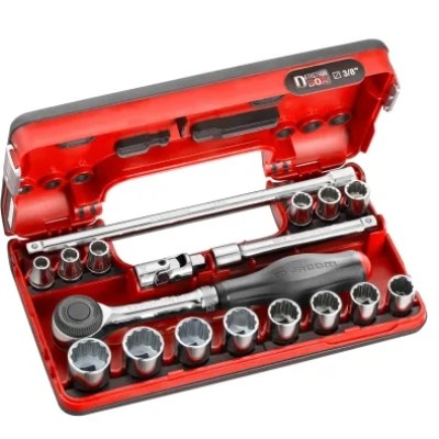 Facom 18-Piece 3 8" 12-Point Socket Set