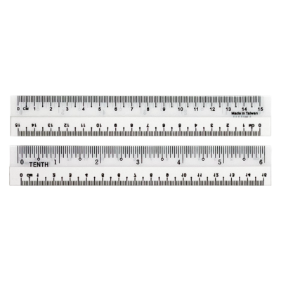 Writedown Plastic Straight Ruler 15cm (1X10'S)