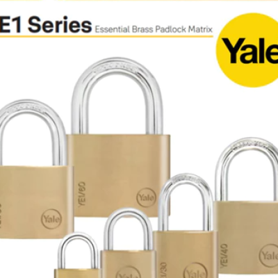 YALE Hardened Steel Solid Brass Padlock  60mm