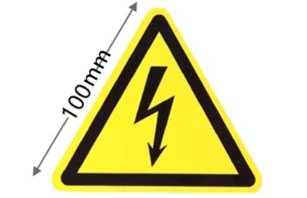 Signage Triangle Sticker, Danger Label Electrical Shock Hazard