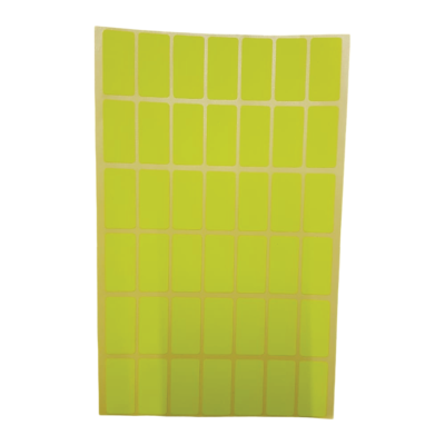 LABEL SELF ADHESIVE REC 10'S  FLUORESCENT COL 16X32MM