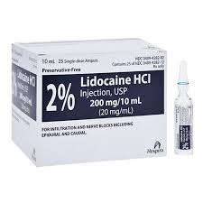 Lidocaine Hydrochloride 2% - 25 Ampoules X 10 ML Per Box