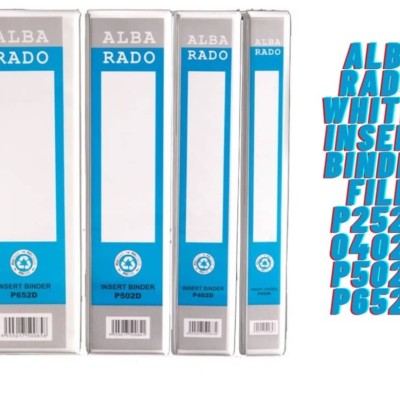 ALBA RADO WHITE INSERT BINDER FILE 25MM 40MM 50MM 65MM [2s]