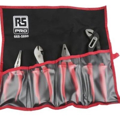 RS PRO 4-Piece 250mm Chrome Vanadium Steel Plier Set Plier Set
