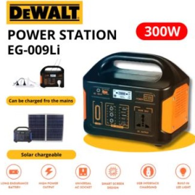 DeWalt Portable Power Station Solar Generator Set for Camping   Travel   Home Solar Power Supply (300W)
