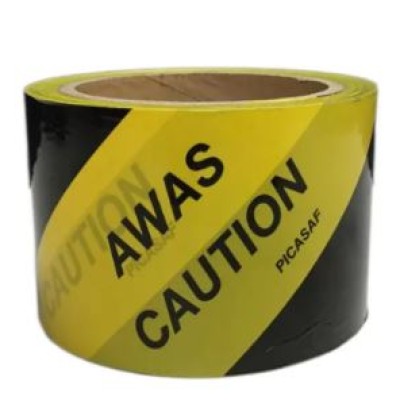 BARRICADE TAPE YELLO BLACK