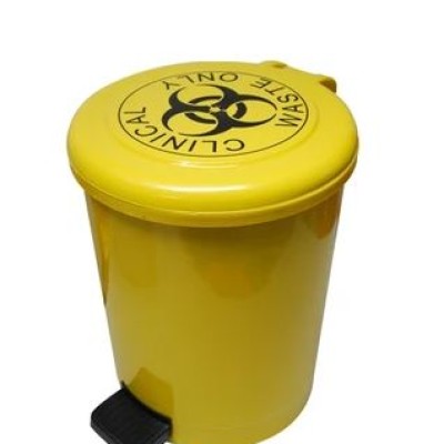 Clinical Waste Bin 35L   Hospitality Medical Use Waste Bin   Yellow BIOHAZARD Medical Waste Bin   Clinical Step On Waste Bin   Yellow Clinical Waste Bin   Medical Waste Bin