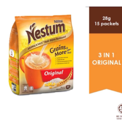 *NESTLE NESTUM GRAINS & MORE 3 in 1 ORIGINAL (2 packet of 28g x 15s)