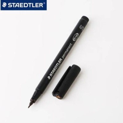 Staedtler 313 Lumocolor Permanent Marker S black Felt Tip Waterproof Writing for CD Graffiti Metal Glass Office Supplies