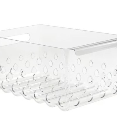 Storage basket for fridge, transparent, 30x19x14 cm