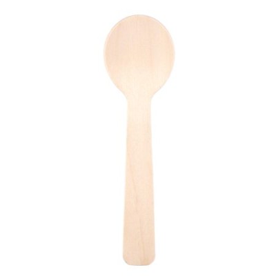*Biodegradable Small Wooden Spoon [100 Pcs]