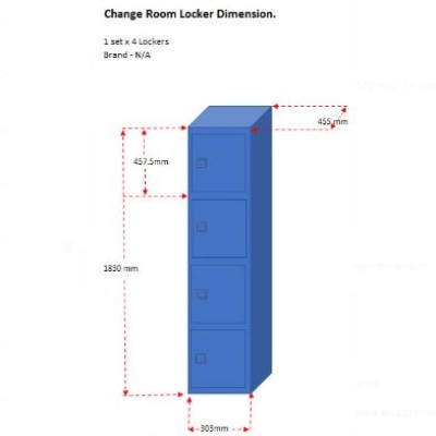 Change Room Locker 4 Compartment