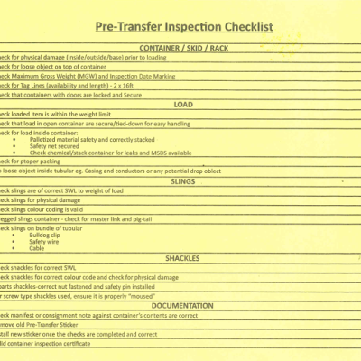 PVC Sticker Pre Transfer Inspection (WaterProof)