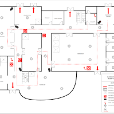 Escape Route Layout Plan For All Deck