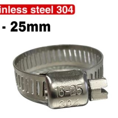 HOSE CLIPS - 16-25MM, SS304
