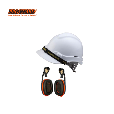 Proguard Advantage 1 Helmet WHG3RS White with Proguard Helmet Mounted Earmuff PC06SE