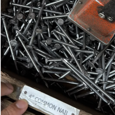 Wood Nail 4", Galvanized Steel, per KG