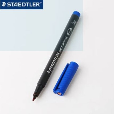 Staedtler 317 Lumocolor Permanent MarkeM blue Felt Tip Waterproof Writing for CD Graffiti Metal Glass Office Supplies