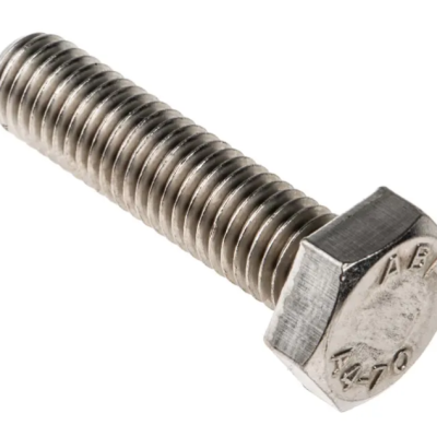 M6  40 mm LG HEX. HEAD BOLT C W NUT & WASHERS, SS316 (FULL THREADED) - 1 BAG 50 PCS