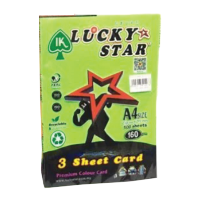PAPER COL A4 160GSM 100'S C GREEN 321 L STAR