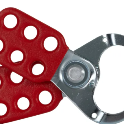 RS PRO RED 6-LOCK STEEL HASP LOCKOUT, 25MM SHACKLE, 25MM