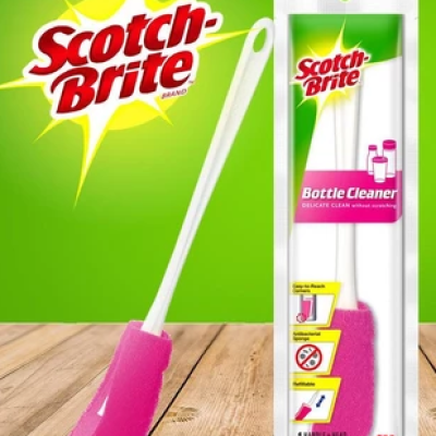 3M Scotch Brite DBC-01 Bottle Cleaner Brush for Jar Stemware Bottle 3M Scotch-Brite Bottle Cleaner, DBC-01, Pink