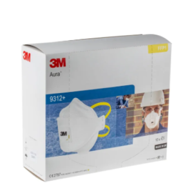 SIRIM AND DOSH APPROVE, 3M Aura Respirator 9320A+, P2, 20 EA Box, PRICE PER BOX