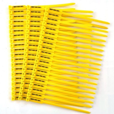 Next Inspection Due Tags, Yellow 175mm RigTag 100 pack