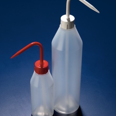 AZLON Wash Bottles WGF336P, Slope shoulder, Plain, White Cap [5S]