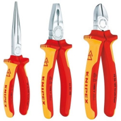*Knipex 00 20 12 VDE Insulated Chrome Vanadium Steel Insulated Plier Set