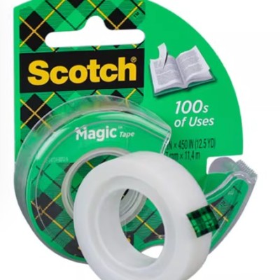 3M Scotch 12mm Magic Tape c w cutter (810)