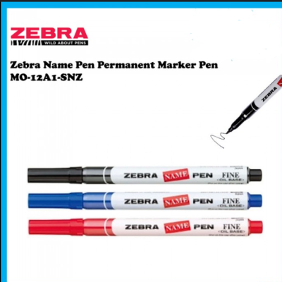 Zebra Name Pen Oil Base Marker Red 1.2mm