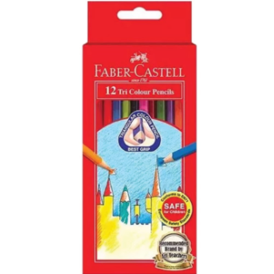 Faber Castell Tri Colour Pencil 12 Colour-Long (115903)