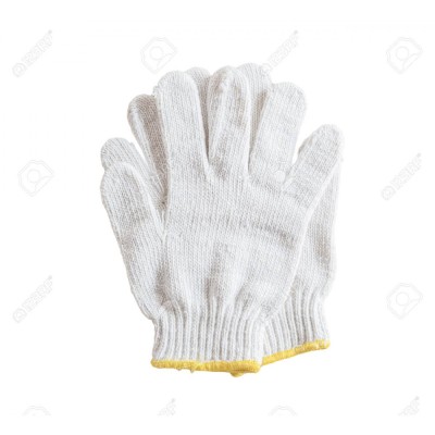 *Knitted White Cotton Hand Glove [1dz]