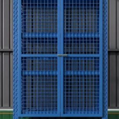 Warehouse racks with nets (heavy-duty multi-layer, adjustable and lockable shelves) 60cm wide x 120cm long x 200cm high [800kg load capacity layer] - Diamond-shaped buckle
