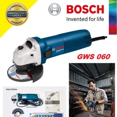 Bosch Angle Grinder 4", 670W, 12000rpm, 1.6kg GWS060